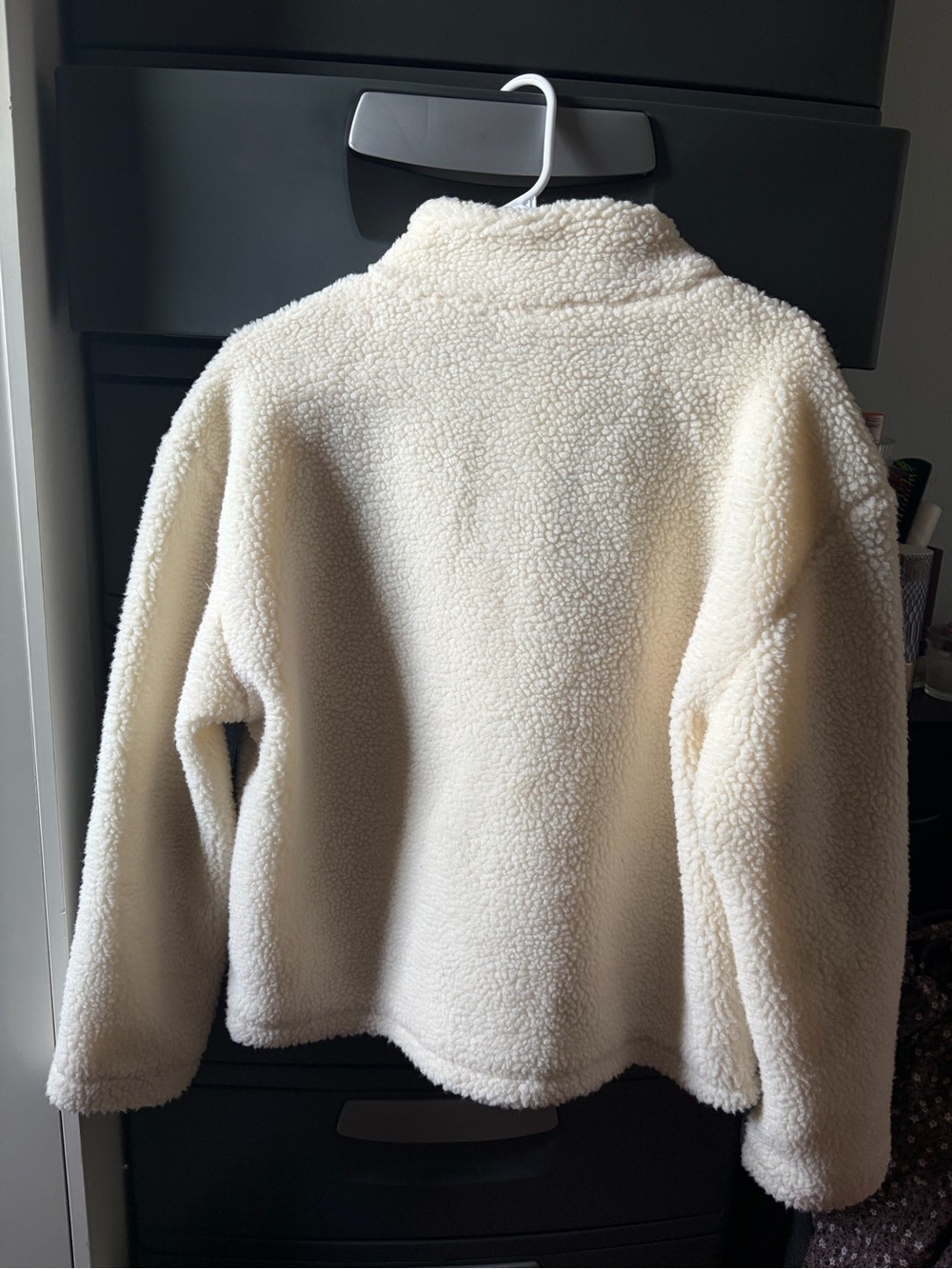 Sherpa-Lined Denim Jacket - Blue and Cream - Picture 3 of 4